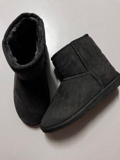 Gray winter ankle boots