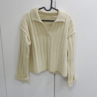 gu knit polo longsleeves sweater sweatshirt spring autumn winter
