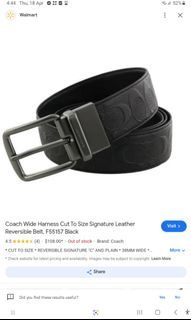 Guaranteed Authentic Coach Belt 30-33inches