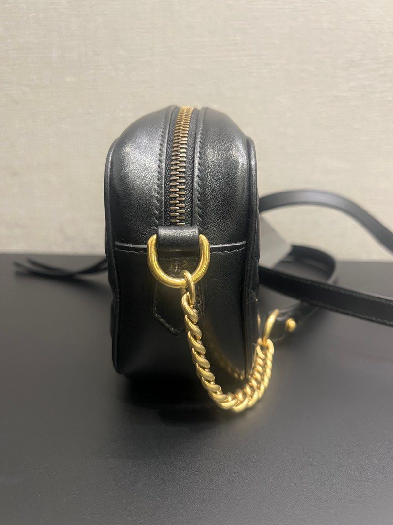 Gucci Marmont Mini Camera Bag Black 18cm Luxury Bags Wallets on Carousell