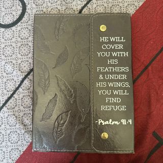 Hardbound Faux Leather Cover Notebook Psalm Verse