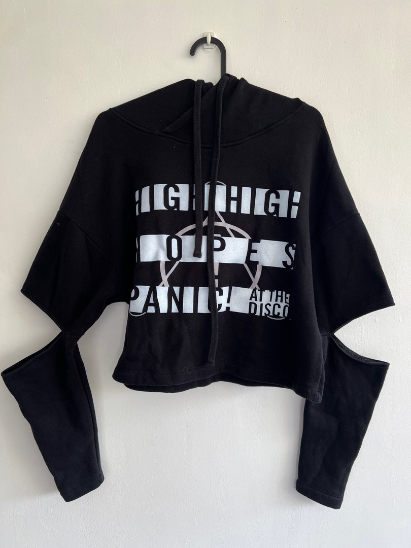 Panic at the disco cropped hoodie on sale