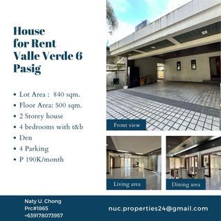 House for Rent 2 storey house Valle verde 6 Firefly Pasig