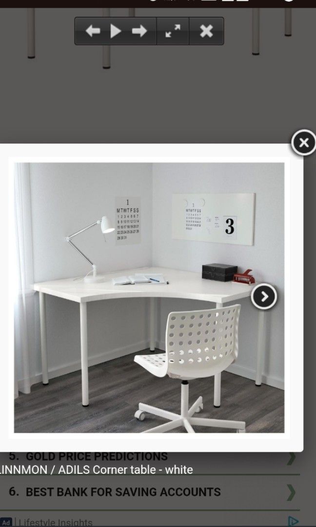 IKEA Linnmon Corner Desk, Furniture & Home Living, Furniture, Tables & Sets on Carousell