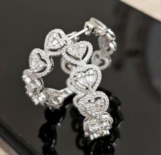 Imported Diamond Earrings Hongkong Settings
