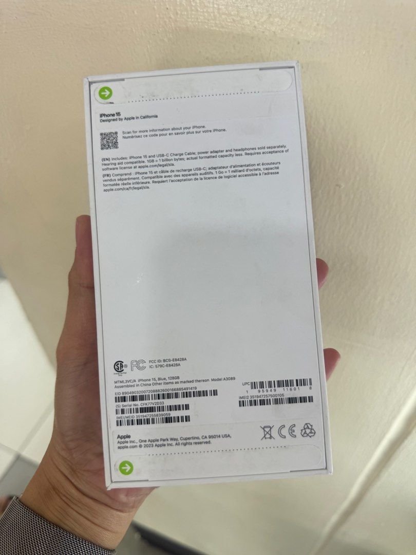 iphone 15 128gb brandnew (Category: iPhone 15 Series) located in Cainta. Submitted by vine_gadget_shop (Listing ID 1298894008, Image 2). Description: iphone 15 128gb brandnew also available 256gb and 512gb ntc ,china ,hk variant pick up store greenhills shopping center we accept trade in we accepy credit card and ggives installment we do cod and door to door we ship nationwide for fast transaction call 09277368323 look for vine visit my fb page v
