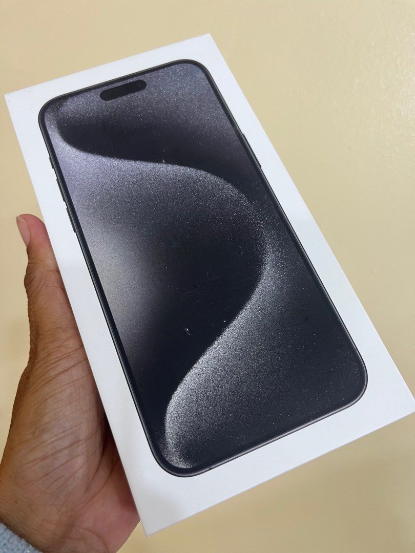 Iphone 15 Pro Max 256gb Black Titanium (Category: iPhone 15 Series) located in San Juan City. Submitted by AshleyandLynGeneralmerchandise (Listing ID 1298846534, Image 1). Description: We accept trade in Credit card / Home Credit Shipping Meet ups / Delivery Fb page: Ashley & Lyn.
