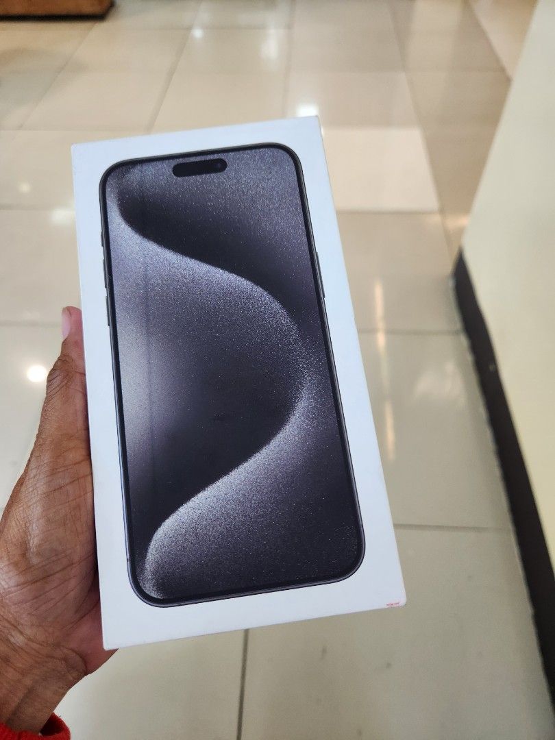 Iphone 15 Pro Max 256gb Black Titanium (Category: iPhone 15 Series) located in San Juan City. Submitted by tanexsulla42 (Listing ID 1298865132, Image 1). Description: We accept trade in Credit card / Home Credit Shipping Meet ups / Delivery Fb page: Ashley & Lyn.