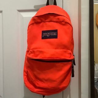 Jansport Backpack Neon Orange High Vis Book Bag Adjustable Straps School