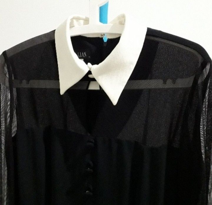 Long black dress with white collar and cuffs, Women's Fashion, Dresses & Sets, Evening Dresses & Gowns on Carousell Long black dress with white collar and cuffs, Women's Fashion, Dresses & Sets, Evening Dresses & Gowns on Carousell