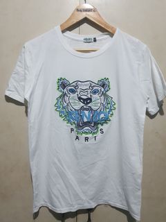 Kenzo Paris White Embroidered Tiger Shirt