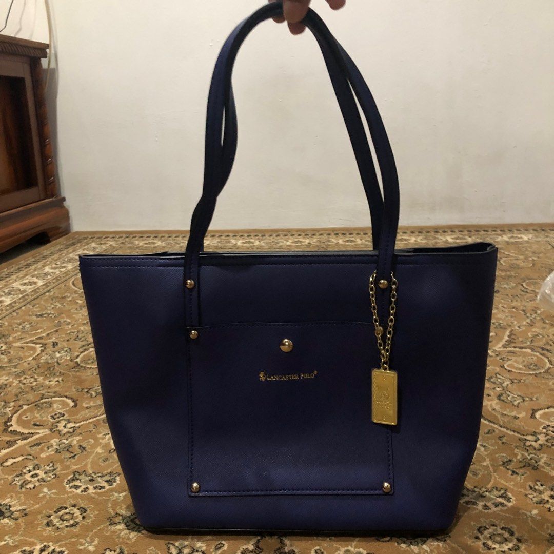 LANCASTER POLO WOMEN TOTEBAG HANDBAG BLUE COLOUR