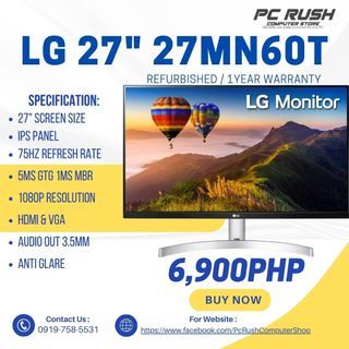 LG 27" 27MN60T (GOOD AS NEW)