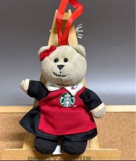 Limited Edition Starbucks 2020 Bearista Ornament Small Plush 11cm (needs spot cleaning on the collar & cuff) - Php 500