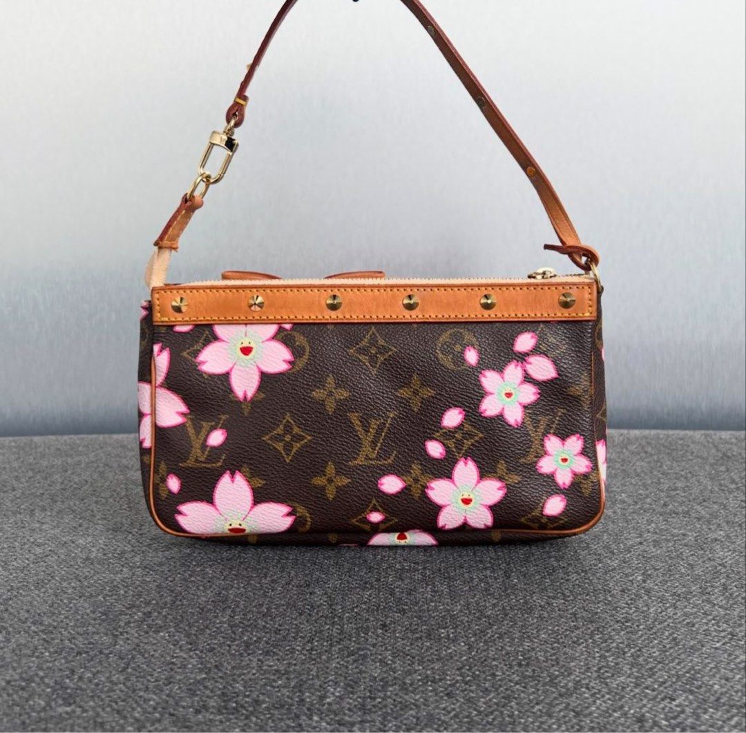 Louis Vuitton Pochette Accessories Takashi Murakami Sakura Monogram brown Ghw