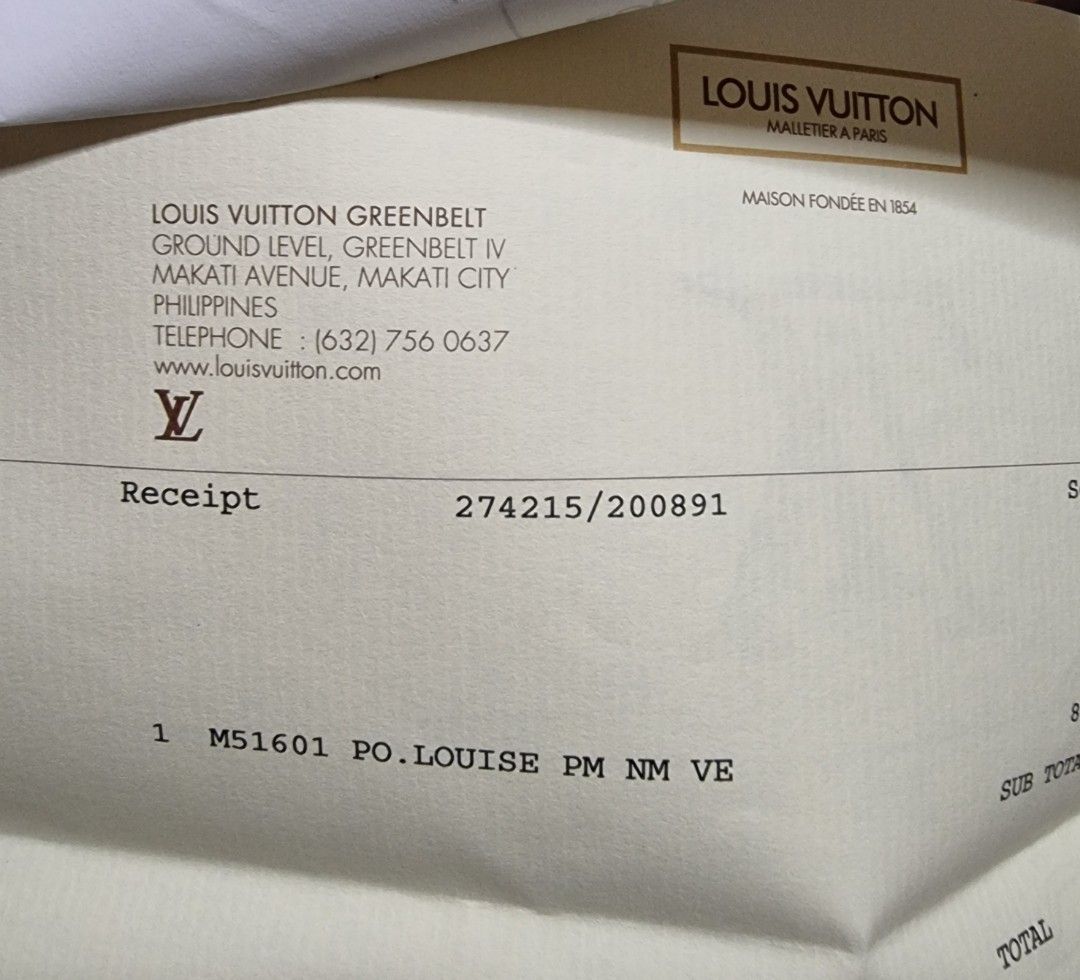 LV louise pm (Category: Luxury Bags & Wallets) located in Manila. Submitted by shoppaholic.ph (Listing ID 1298810489, Image 3). Description: bought in LV greenbelt, complete with receipt, seldom used,very nice and shiny in actual, minor scratch on hardware, can fit iphone or samsung ultra inside.