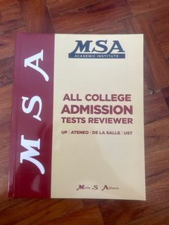 MSA all college admission tests reviewer