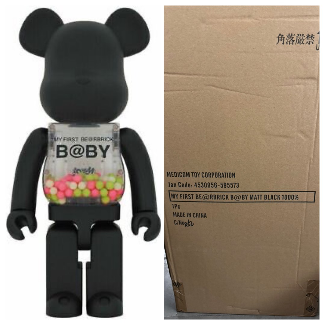 送料無料 MEDICOM TOY - MY FIRST BE@RBRICK B@BY MATT BLACK 1000 ...