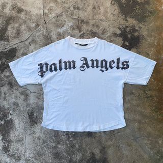 Palm Angels Puff Spellout Print Shirt (off white) 💨