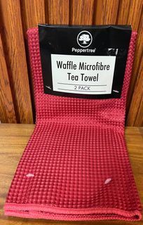 Peppertree Waffle Microfibre Tea Towel - 2pcs
