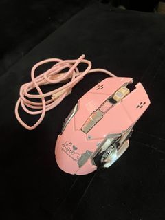 Pink Gaming Wired Mouse