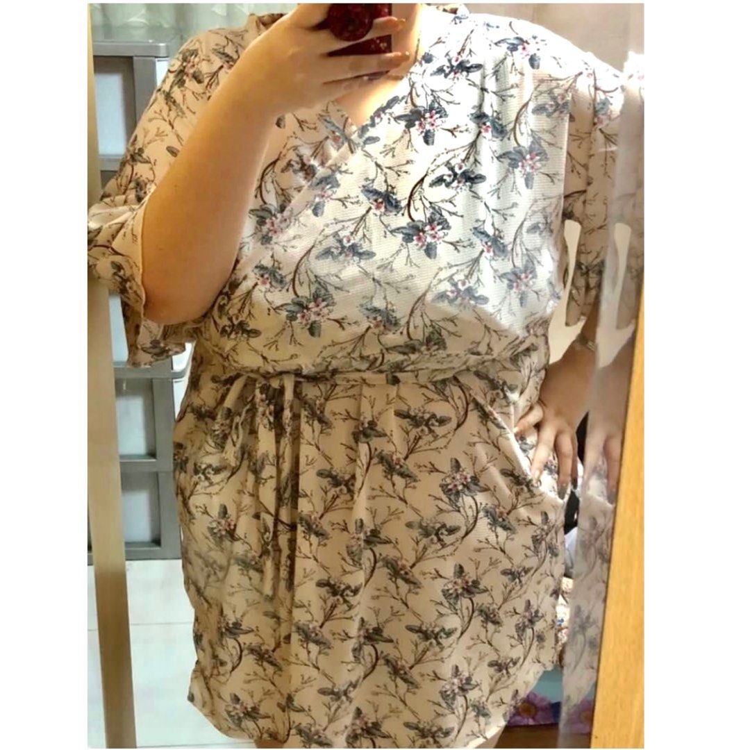 Kimono wrap dress plus size top