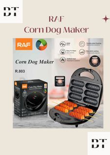 RAF Mini Hot Dog Maker Household Electric Waffle Hotdog Machine Portable Corn Dog Maker