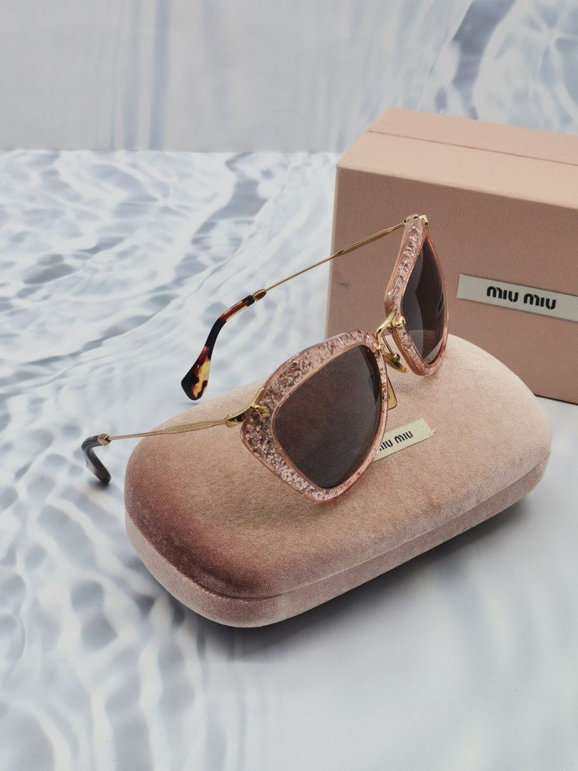 Miu miu pink glitter sunglasses 2025