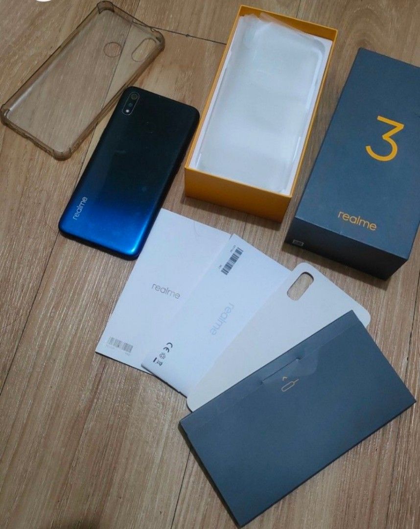 Realme 3 (3GB/32GB) (Category: Realme) located in Pasig City. Submitted by igustnik (Listing ID 1298950624, Image 1). Description: COLOR: DYNAMIC BLACK NO ISSUE / MINOR SCRATCHES ONLY SCREEN IS ALL GOOD, PAPALITAN LANG NG TEMPERED GLASS. NEVER TO NAWALAN NG TEMPERED GLASS TO AVOID MAJOR DAMAGES WITH BOX NO CHARGER 100% WORKING PERFECT PANG-BACK UP OR EXTRA PHONE IF YOU LIKE HIGH-END PHONES AGAIN, NO ISSUES PM ME FOR MORE DETAILS.