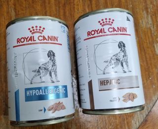 Royal Canin Hypoallergenic or Hepatic Wet Food