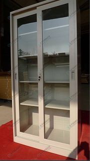 Sliding Door Steel Cabinet Full Glass Office Partition