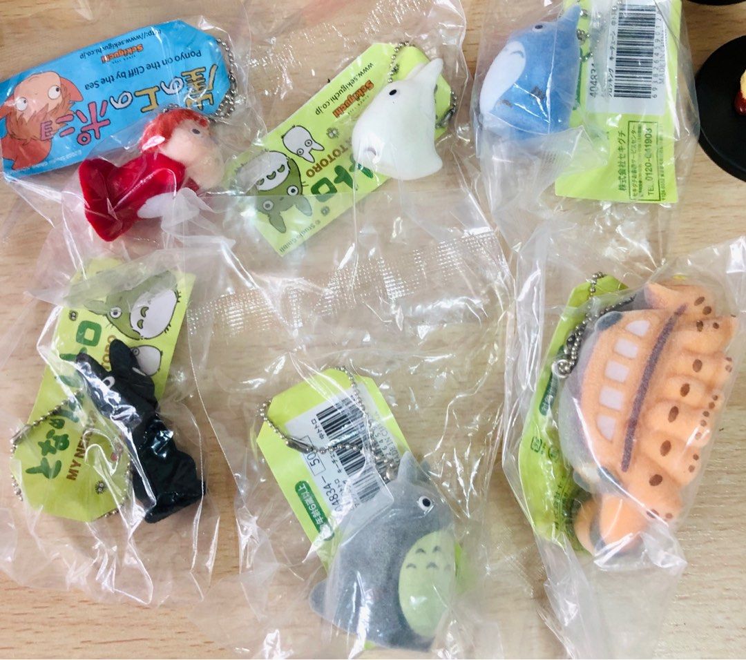 Take All 6pcs Studio Ghibli Keychains (Category: Character Goods) located in Bulacan. Submitted by ghiblination (Listing ID 1298225593, Image 3). Description: ✨ Hayao Miyazaki Cartoon Movie My Neighbor Totoro Ponyo On The Cliff KiKis Delivery Service Kitten Bus Stuffed Plush Figure Toys Doll ✨You can also buy the 6pcs set of keychains for only 549 ✨ Size: 6-7 cm.