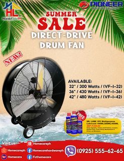 SUMMER SALE (Pioneer Direct-Drive Drum Fan)