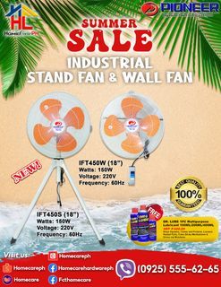 SUMMER SALE (Pioneer Industrial Stand Fan & Wall Fan)
