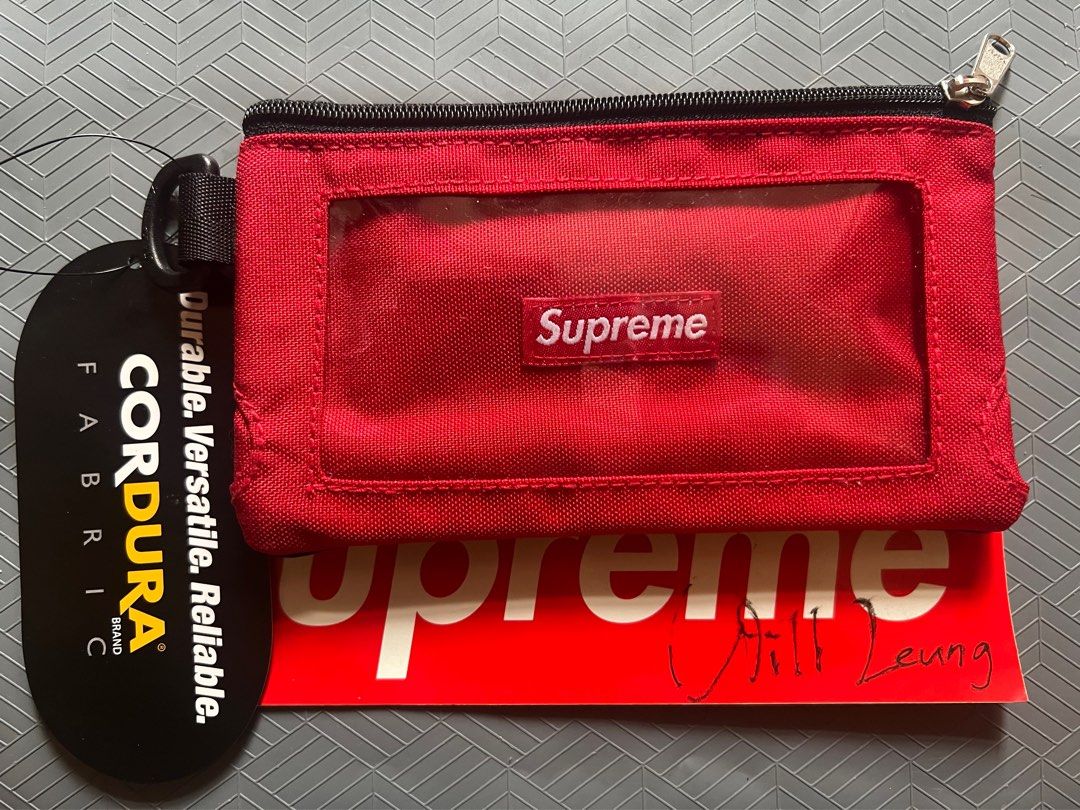 Supreme mobile pouch small wallet FW16 Red, 名牌, 手袋及銀包 
