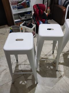 Tolix bar stool high chair semi gloss white