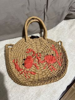 Topshop beach rattan bag