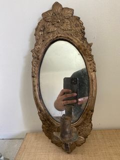 Vintage Candle Holder with Mirror