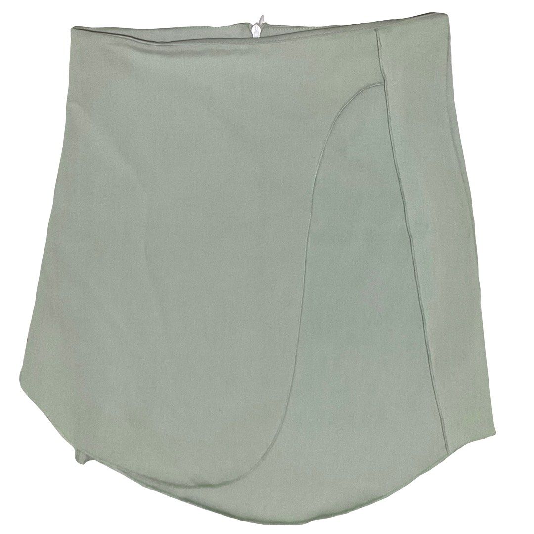 Zara asymmetrical mini skirt in mint green