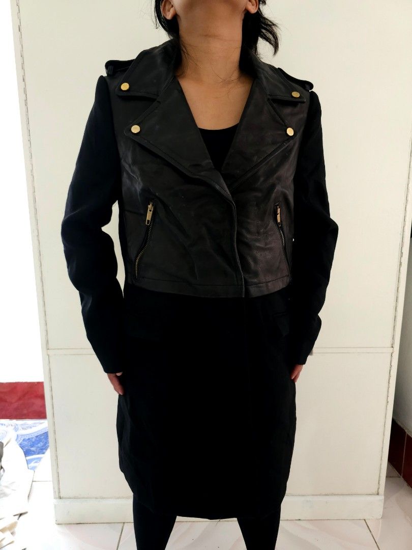 Zara Basic BNWT Black Wool Cow Leather Jacket Coat XL in size Biker Type Coat (Category: Coats, Jackets and Outerwear) located in Baguio. Submitted by jap_dugenes (Listing ID 1298890208, Image 3). Description: Price on Tag: 1399 RMB = 11,061.53 PHP Zara Basic BNWT Black Wool Cow Leather Jacket Coat XL in size #skirt #quality #branded #fashion #trendy #love #women #ootd #casual #wear #clothing #korean #sexy #Denim #sexy #shorts #dress #authentic #
