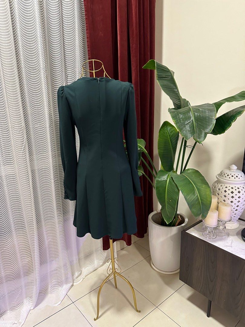Zara Emerald Dress, Women's Fashion, Dresses & Sets, Dresses on Carousell