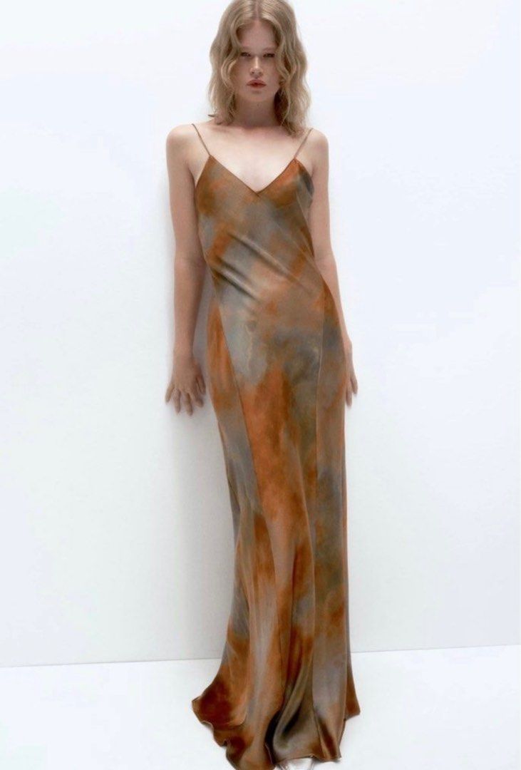 Zara tie dye backless dress, Women's Fashion, Dresses & Sets, Dresses on  Carousell