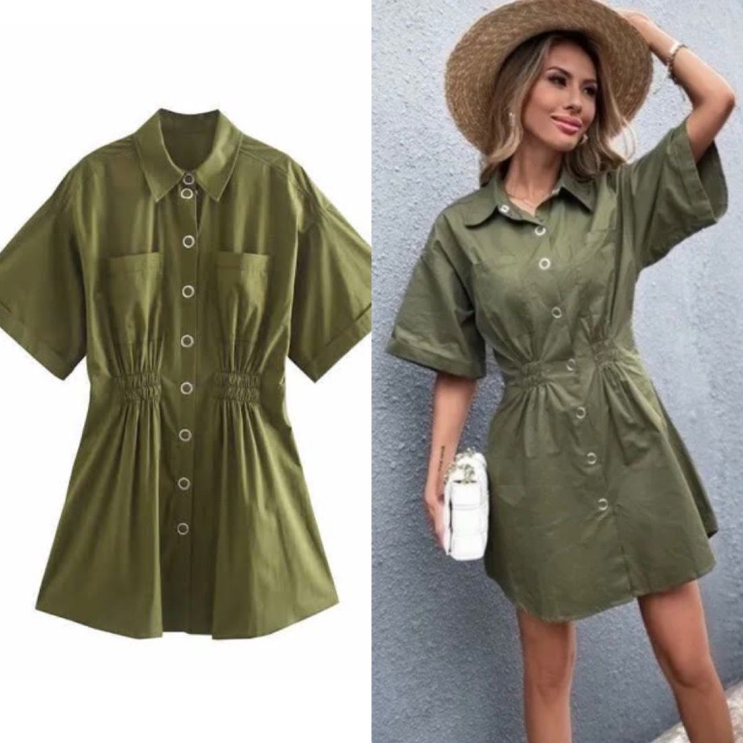 zara olive green shirt dress Chrysalis Whimsical Wedding Gown by Claire Pettibone main image 1