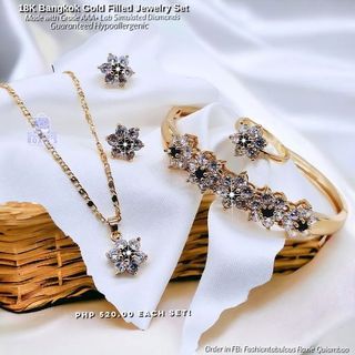18K Bangkok Gold Filled Rositas Design Stone Necklace