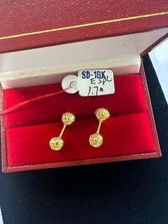 18K Saudi Gold Dior Earrings