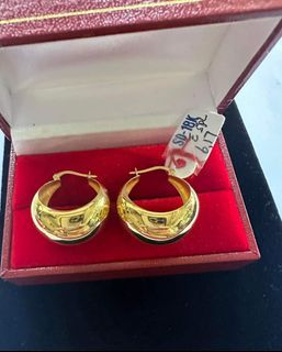 18K Saudi Gold dome earrings