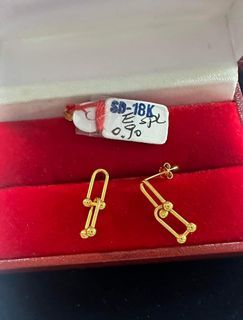 18K Saudi Gold hardware earrings