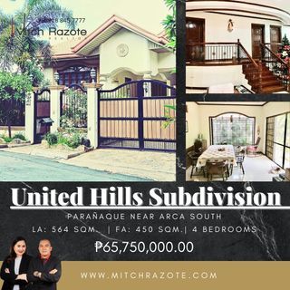 4-Bedroom House & Lot For Sale at United Hills UPS 1 Paranaque beside ARCA South, Taguig