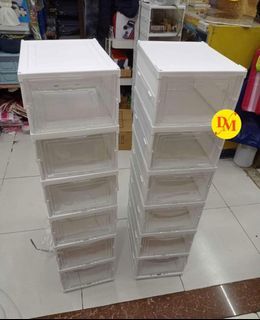 6 Layer Foldable Shoe Box Organizer Plastic Multifunctional Shoe Storage   Box Set Clear Shoe Rack