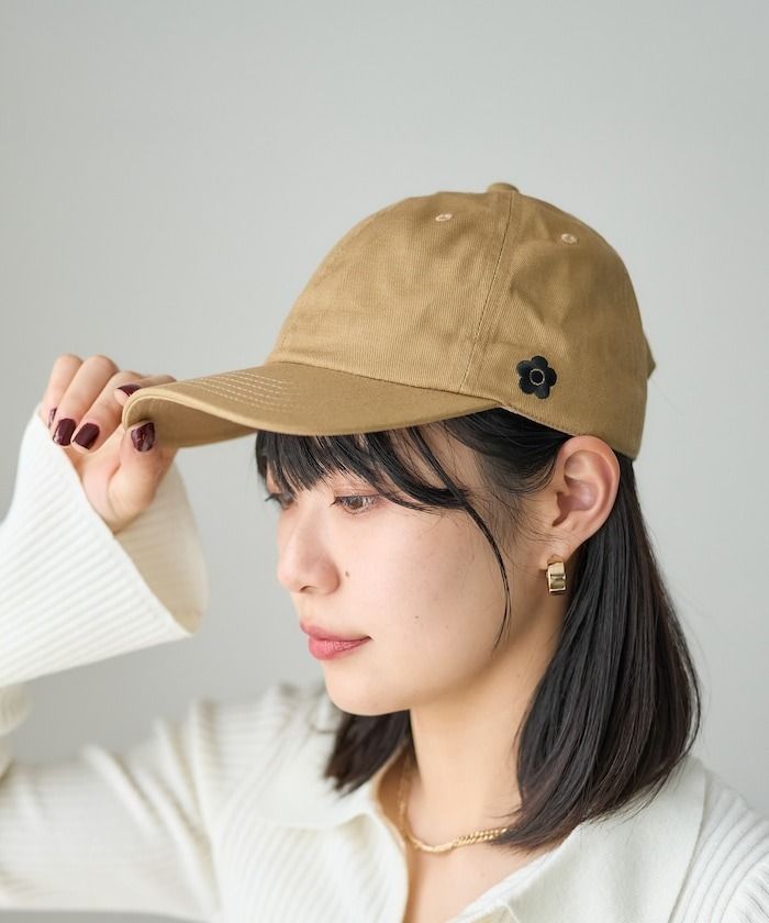 日本代購🇯🇵 MARY QUANT x PUBLUX Logo Cap 刺繍花花logo棒球帽cap帽 